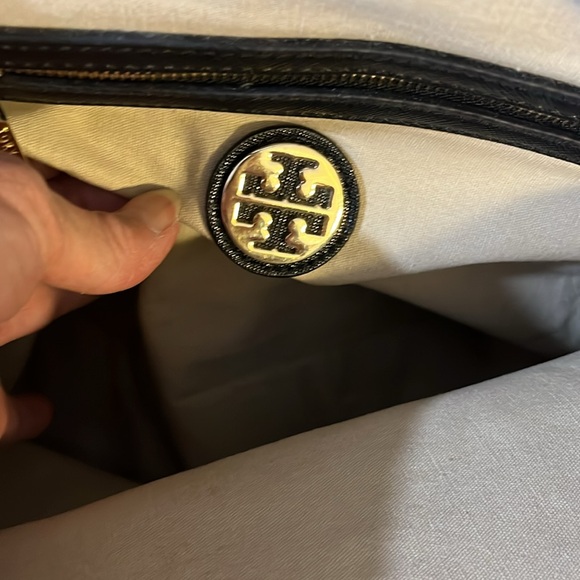 TORY BURCH NYLON TOTE BAG WITH LEATHER TRIM - Picture 11 of 14